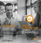Thumbnail of the EconBiz-Flyer “Think Economically. Search Economically.”